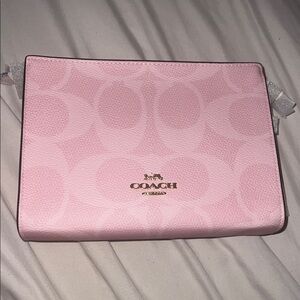 Coach pink slim crossbody bag